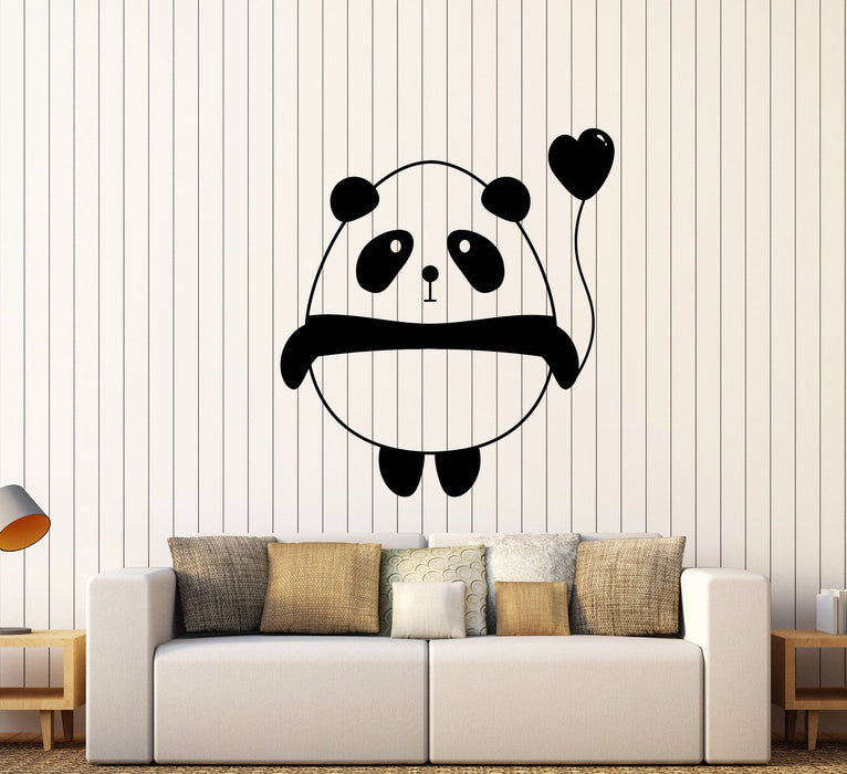 Vinyl Wall Decal Cartoon Baby Panda Balloon Children's Room Decor Stickers (2399ig)