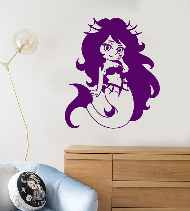 Vinyl Wall Decal Little Mermaid Cartoon Anime Children's Room Decor Stickers Unique Gift (1801ig)