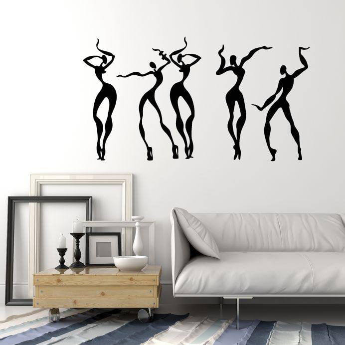 Vinyl Wall Decal African Girls Fun Party Dance Night Club Stickers Unique Gift (1667ig)