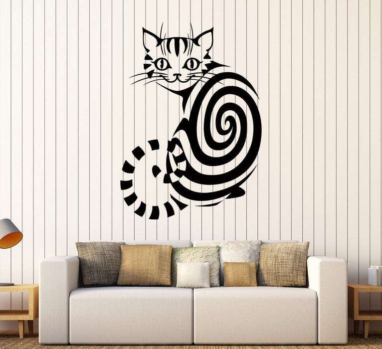 Vinyl Wall Decal Cheshire Cat Animal Children's Room Nursery Stickers Unique Gift (093ig)