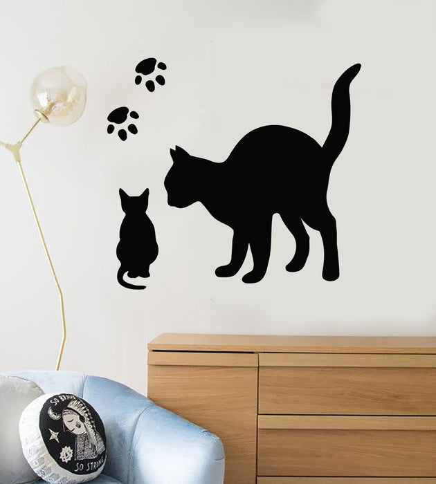 Wall Stickers Vinyl Decal Cat Kitten Pet Animal For Kids Decor Unique Gift (ig116)