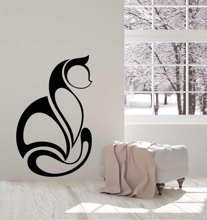 Vinyl Wall Decal Abstract Art Cat Pet Animal Room Decoration Stickers Unique Gift (1376ig)