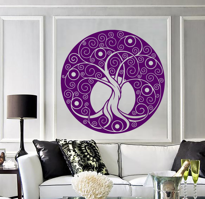 Vinyl Wall Decal Celtic Tree Of Life Nature Circle Room Art Decor Stickers Unique Gift (1378ig)