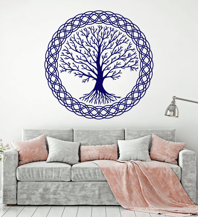 Vinyl Wall Decal Tree of Life Family Nature Celtic Style Ornament Stickers Unique Gift (1572ig)