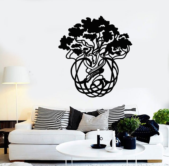 Vinyl Wall Decal Family Celtic Tree Of Life Ethnic Style Nature Stickers Unique Gift (1683ig)