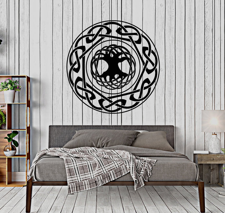 Vinyl Wall Decal Celtic Ornament Tree Of Life Ethnic Style Stickers (2793ig)