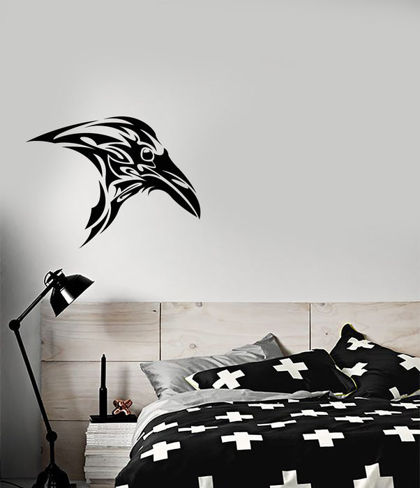 Vinyl Wall Decal Gothic Celtic Ornament Raven Bird Crow Stickers (3746ig)
