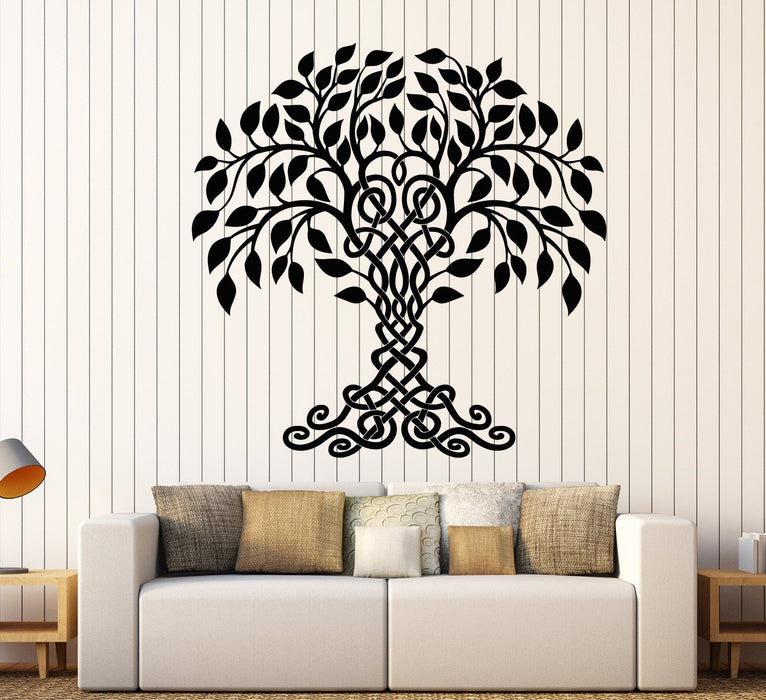 Vinyl Wall Decal Celtic Family Tree Of Life Nature Stickers Unique Gift (1772ig)