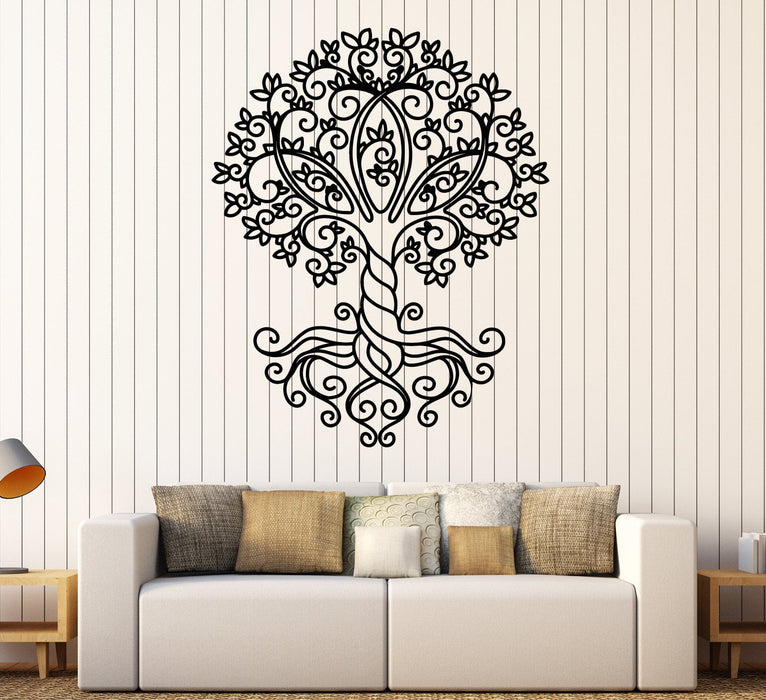 Vinyl Wall Decal Celtic Tree Of Life Ornament Nature Stickers (2292ig)