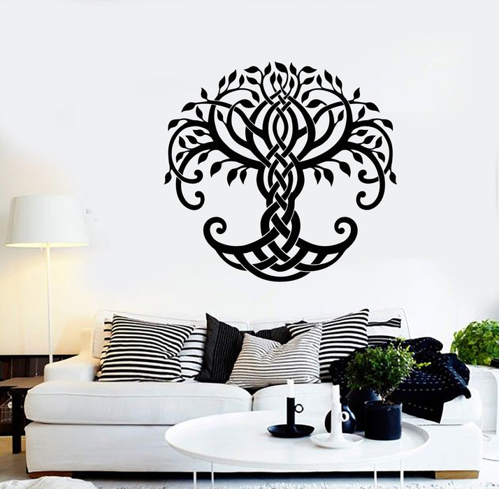 Vinyl Wall Decal Abstract Ornament Celtic Tree of Life Stickers (2365ig)