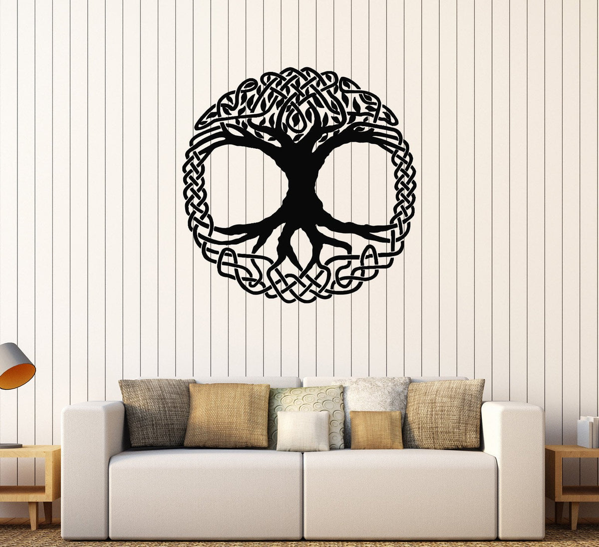 Vinyl Wall Decal Celtic Tree Ireland Ornament Irish Stickers Mural Uni ...