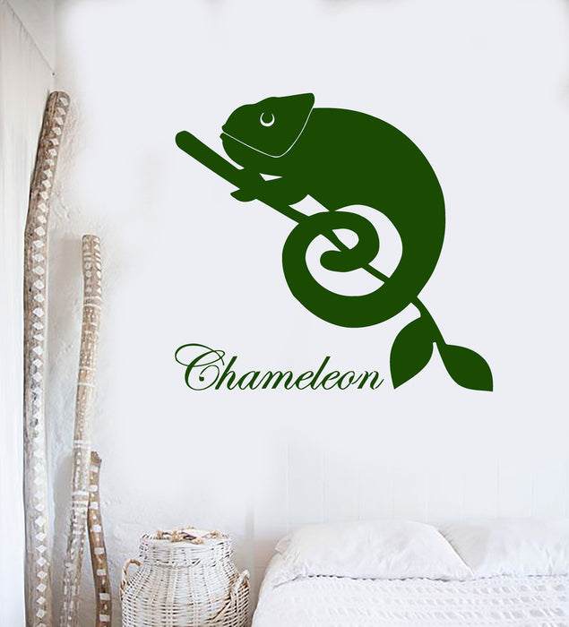 Wall Stickers Vinyl Decal Chameleon Lizard Reptile Animal Decor Mural Unique Gift (ig037)