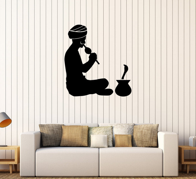 Vinyl Wall Stickers Snake Charmer India Hindu Decal Mural Unique Gift (202ig)