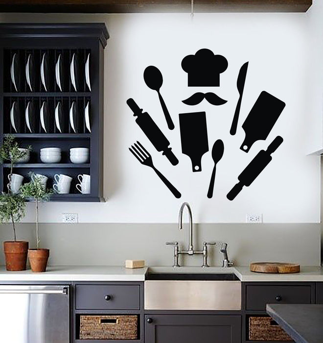 Виниловая наклейка на стену для шеф-повара, кухни, ресторана, декора, поварские наклейки, уникальный подарок (ig4092)