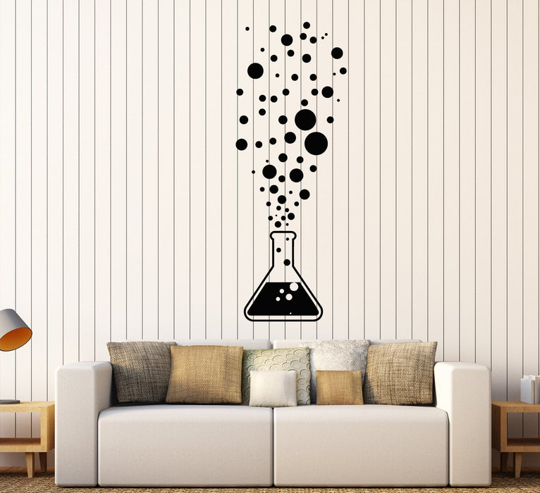 Vinyl Wall Decal Chemistry Test Tube Science Scientist Bubbles Stickers Unique Gift (1717ig)