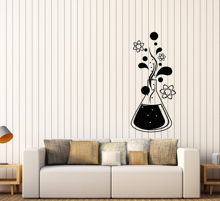 Vinyl Wall Decal Chemistry Science Atom Molecules For School Stickers (3106ig)