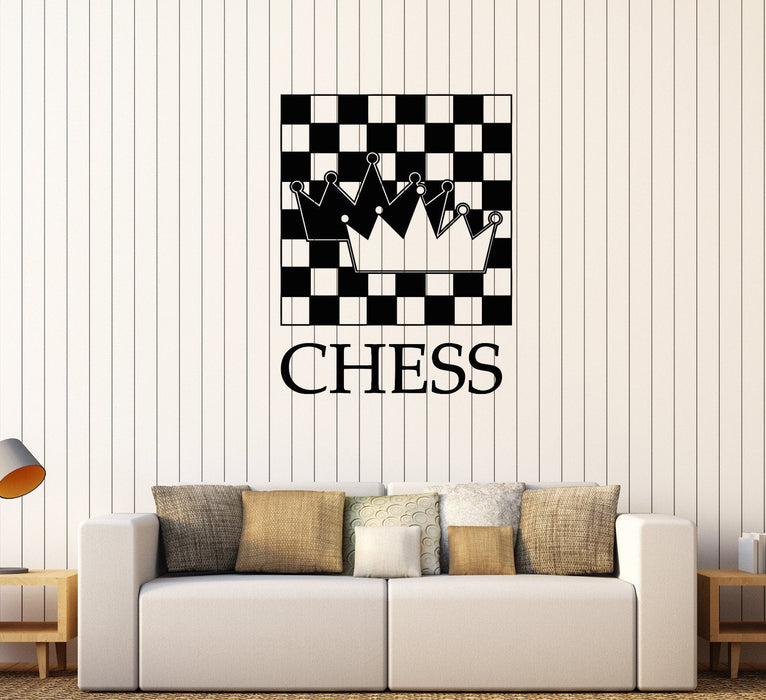 Vinyl Wall Decal Chess Player Chessmen Stickers Mural Unique Gift (542ig)