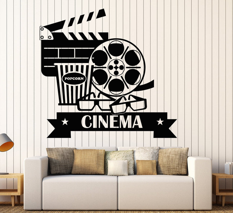 Vinyl Wall Decal Cinema Movie House Popcorn Cinematography Stickers Unique Gift (1108ig)