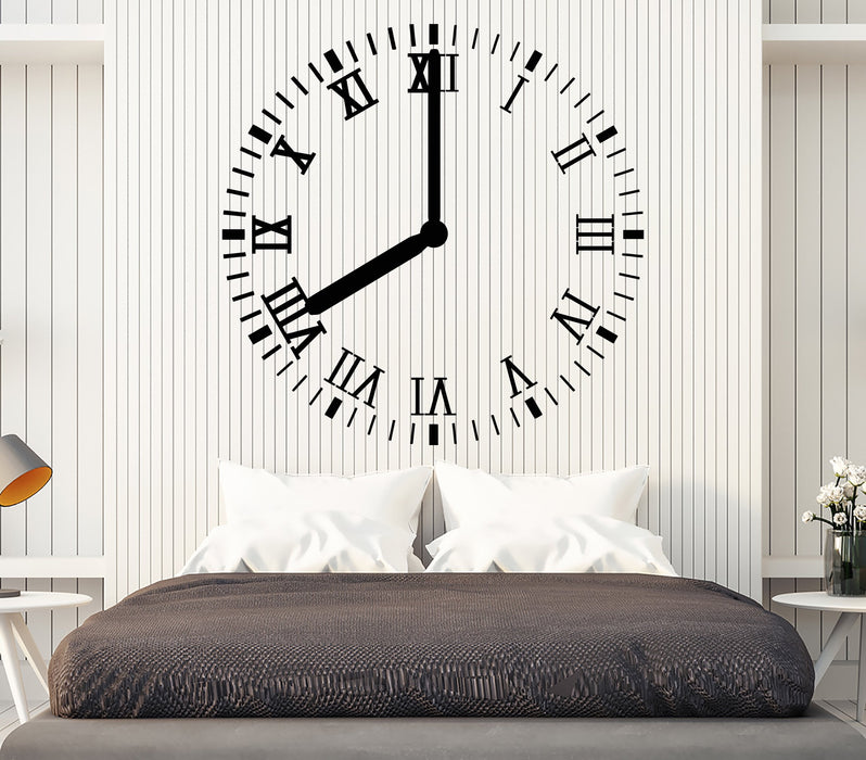 Vinyl Wall Decal Clock Time Room Office Decor Dial Stickers Unique Gift (1619ig)