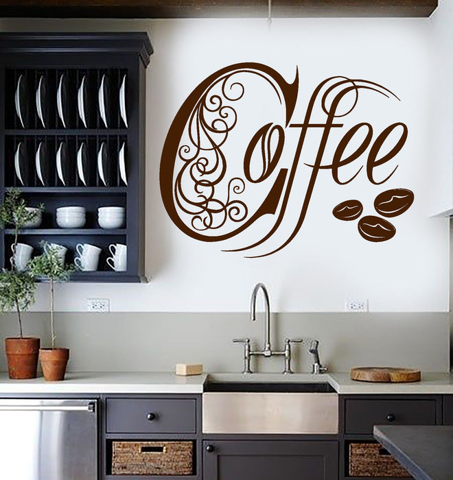 Vinyl Wall Decal Kitchen Coffee Shop House Cafe Decor Stickers Mural Unique Gift (ig3308)