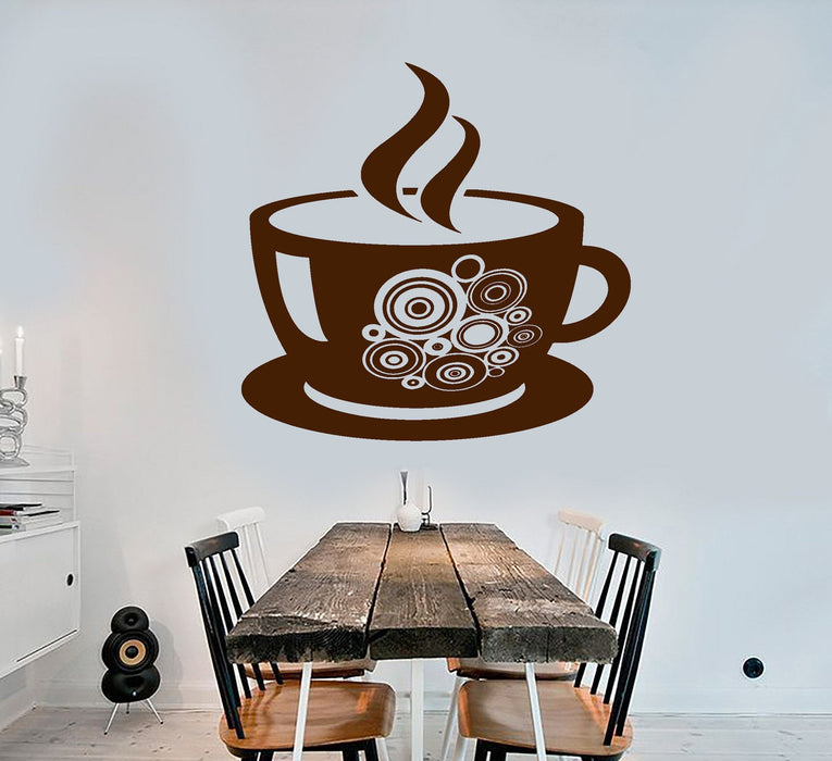 Vinyl Wall Decal Coffee Shop Cup Kitchen Decor Stickers Unique Gift (ig3987)