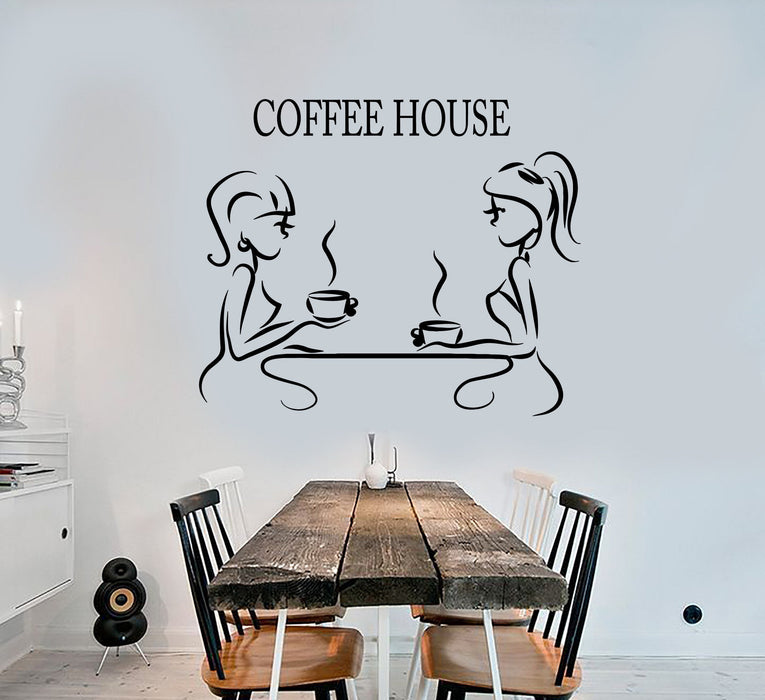Vinyl Wall Decal Coffee House Coffee Restaurant Decor Logotype Stickers (2507ig)