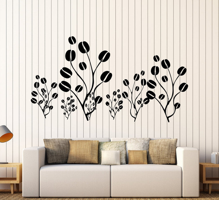 Vinyl Wall Decal Coffee House Tree Forest Kitchen Design Stickers Unique Gift (830ig)