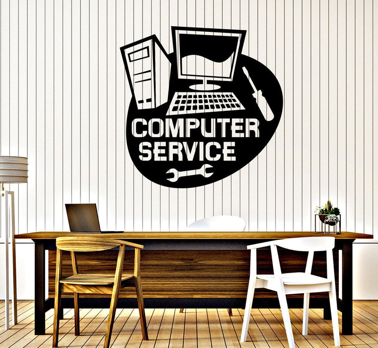 Vinyl Wall Decal Computer Service Repair Stickers Mural Unique Gift (391ig)