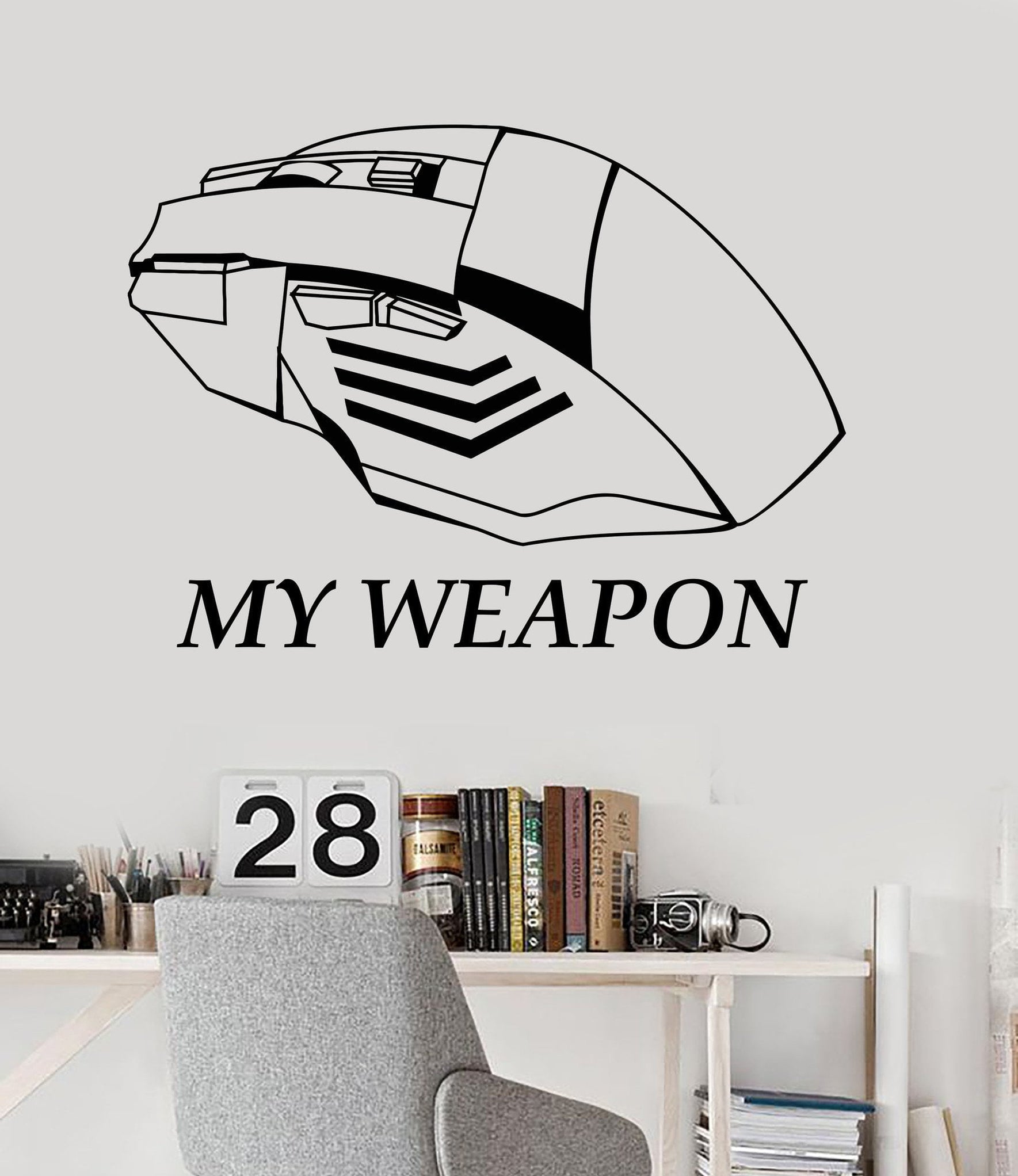 Vinyl Wall Decal Computer Mouse User Quote Video Game Stickers Unique ...