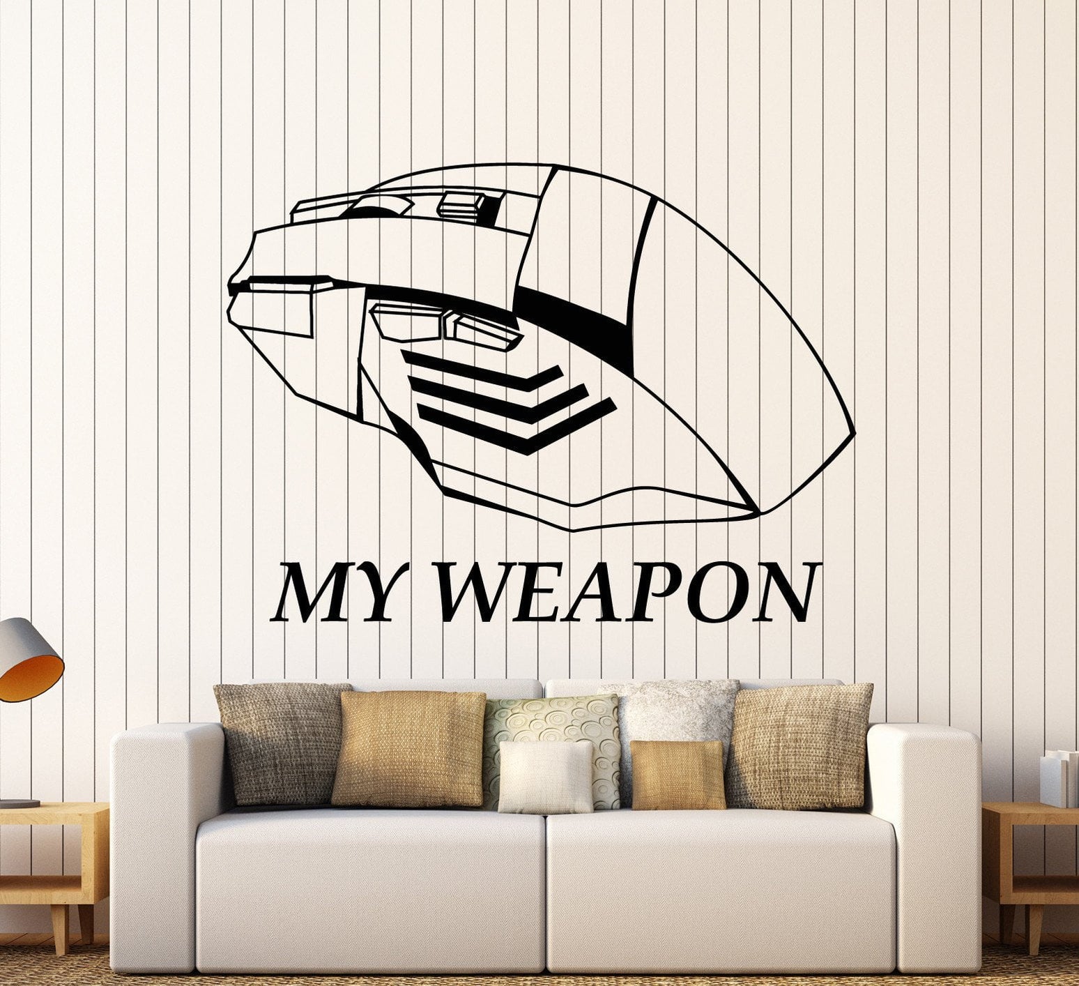Pc Mouse Sticker Vinyl Wall Decal Computer Mouse User Quote Video Game Stickers Unique ...