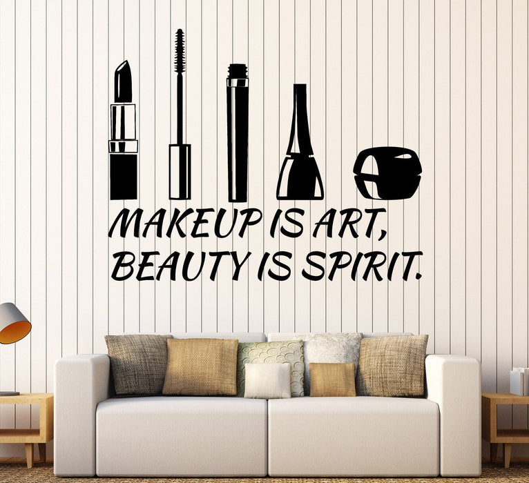 Vinyl Wall Decal Beauty Salon Quote Cosmetics Makeup Stickers Unique Gift (ig4507)