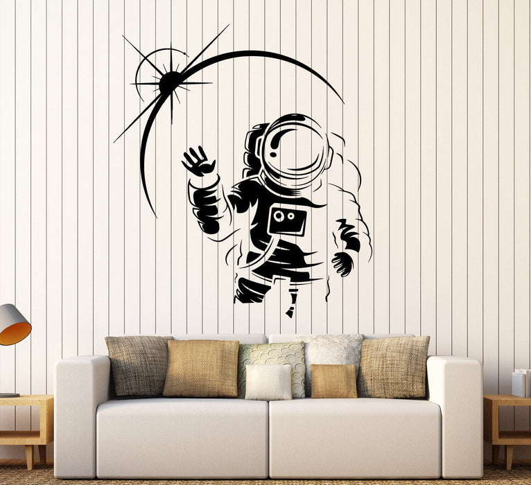 Autocollant mural en vinyle Cosmonaut Space Child Room Stickers Mural Cadeau unique (ig3735)