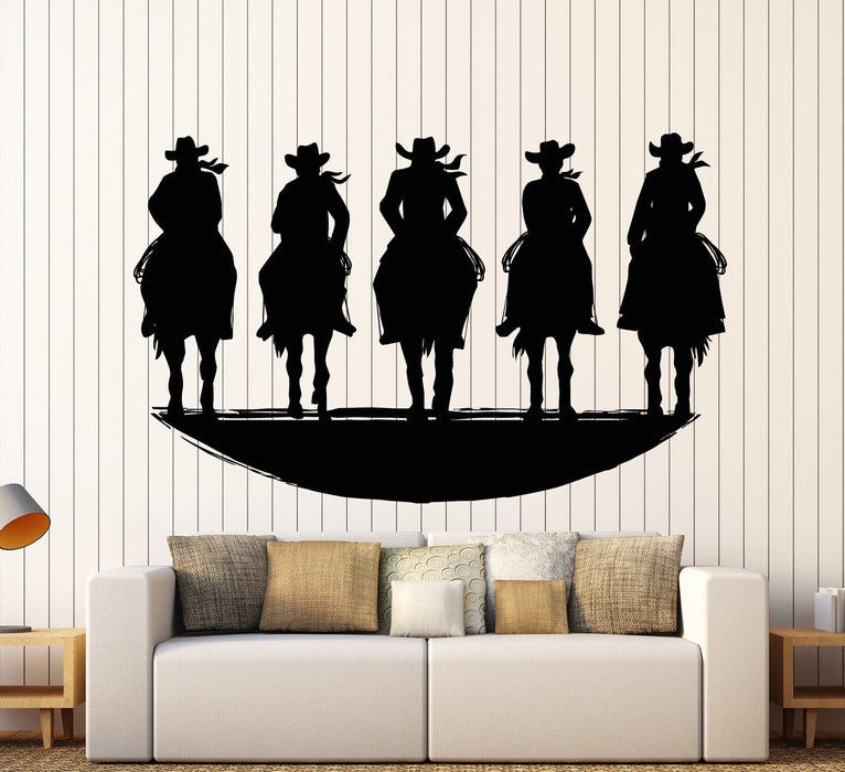Vinyl Wall Decal Cowboys Wild West for Boys Room Stickers Unique Gift (ig3840)