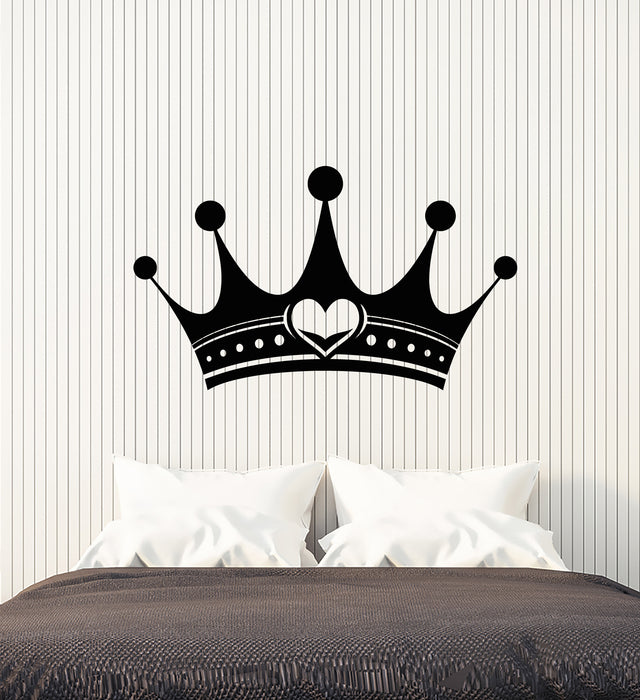 Vinyl Wall Decal Crown Queen Room For Little Princess Baby Nursery Stickers (3311ig)