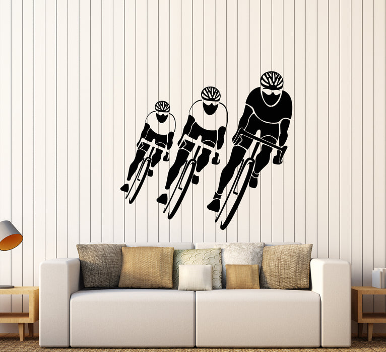 Vinyl Wall Decal Bicycle Race Cycling Sport Cyclist Stickers (3273ig)