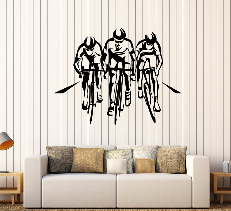 Vinyl Wall Decal Cycle Sport Race Cyclists Bicycle Stickers Unique Gift (1996ig)