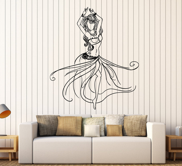 Vinyl Wall Decal Belly Dance Sexy Dancer Girl Beautiful Woman Stickers Unique Gift (984ig)