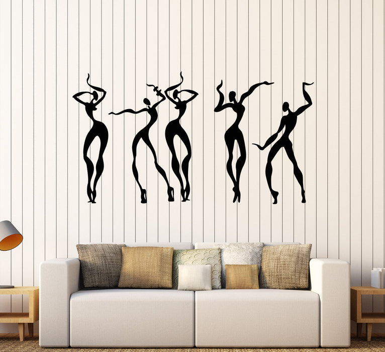 Vinyl Wall Decal African Girls Fun Party Dance Night Club Stickers Unique Gift (1667ig)