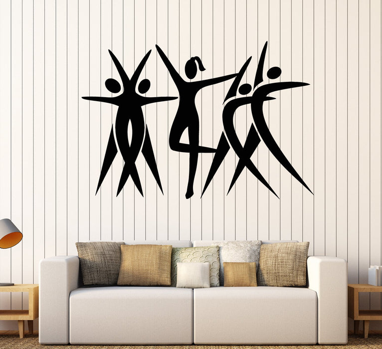 Vinyl Wall Decal Cartoon People Dancers Dance Floor Party Stickers Unique Gift (2019ig)