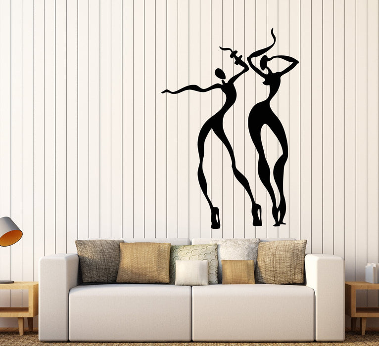 Vinyl Wall Decal Cartoon People Dancers Dance African Natives Stickers Unique Gift (1666ig)