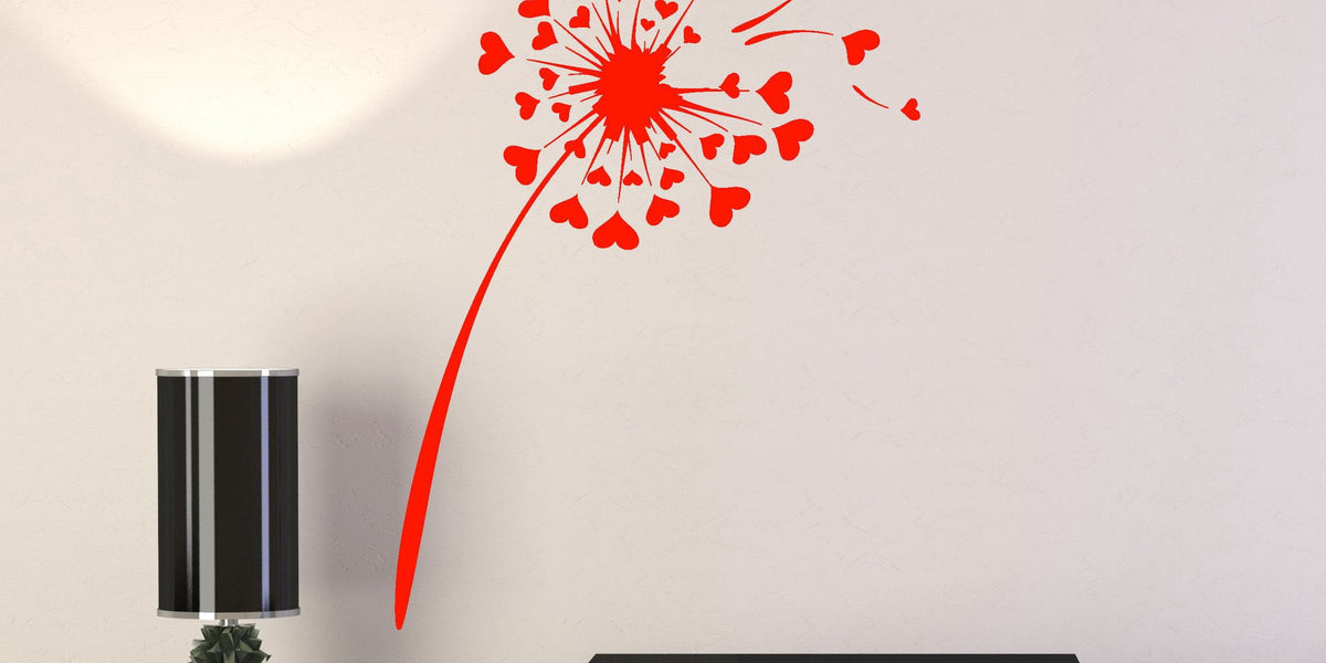 Vinyl Wall Decal Dandelion Love Romance Flowers Girl Room Stickers Mur ...