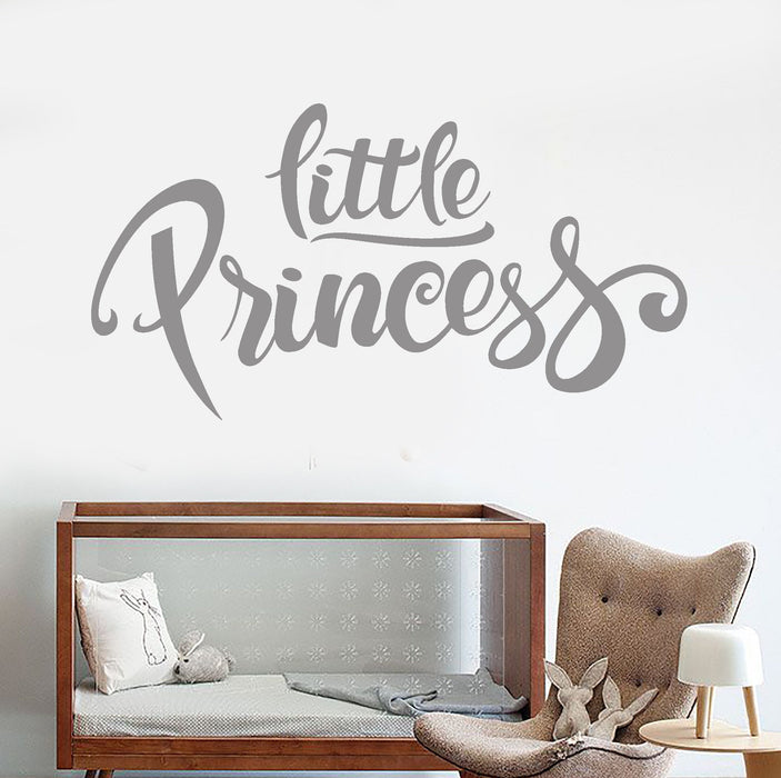 Vinyl Wall Decal Little Princess Words Nursery Girls Room Decor Stickers Unique Gift (1104ig)