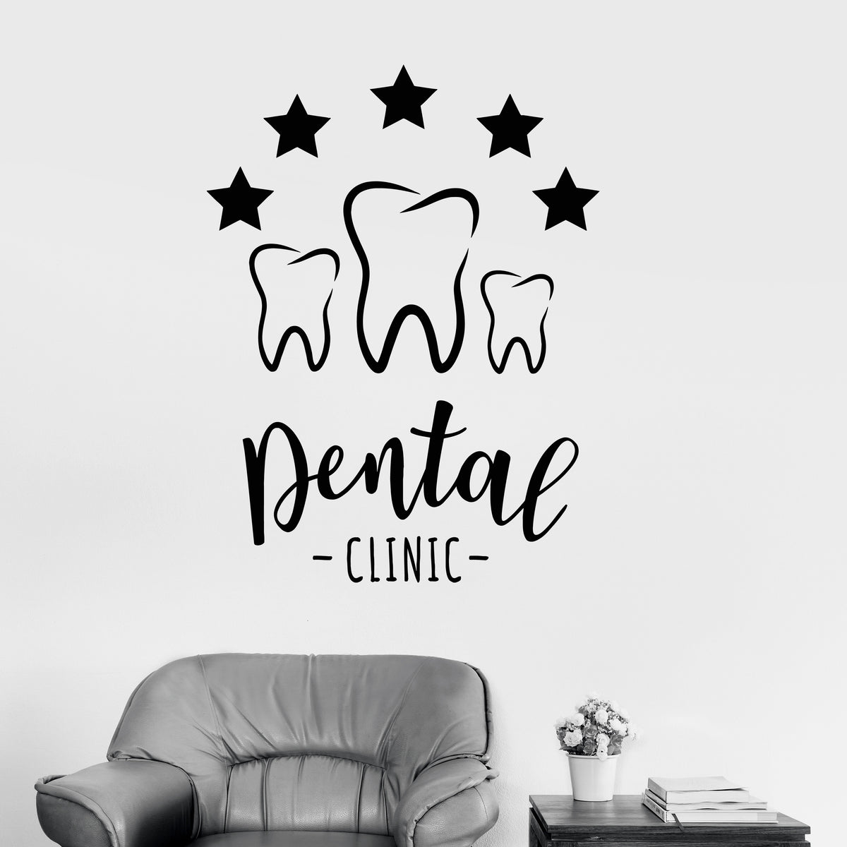 Vinyl Wall Decal Logo Signboard Dental Clinic Dentist Stickers (3417ig