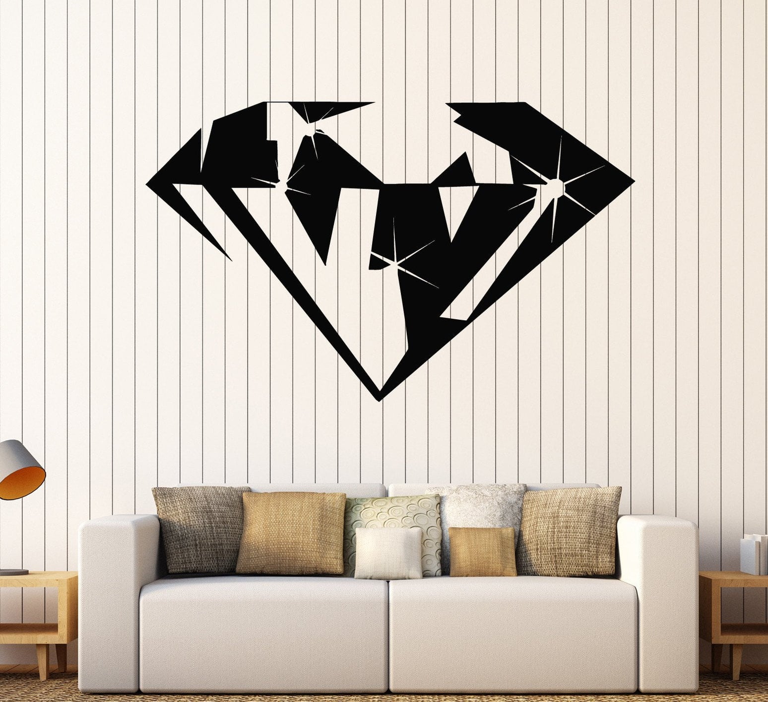 Diamon Store Sticker Vinyl Wall Decal Diamond Gemstone Jewelry Workshop Shop Stickers Uniqu ...