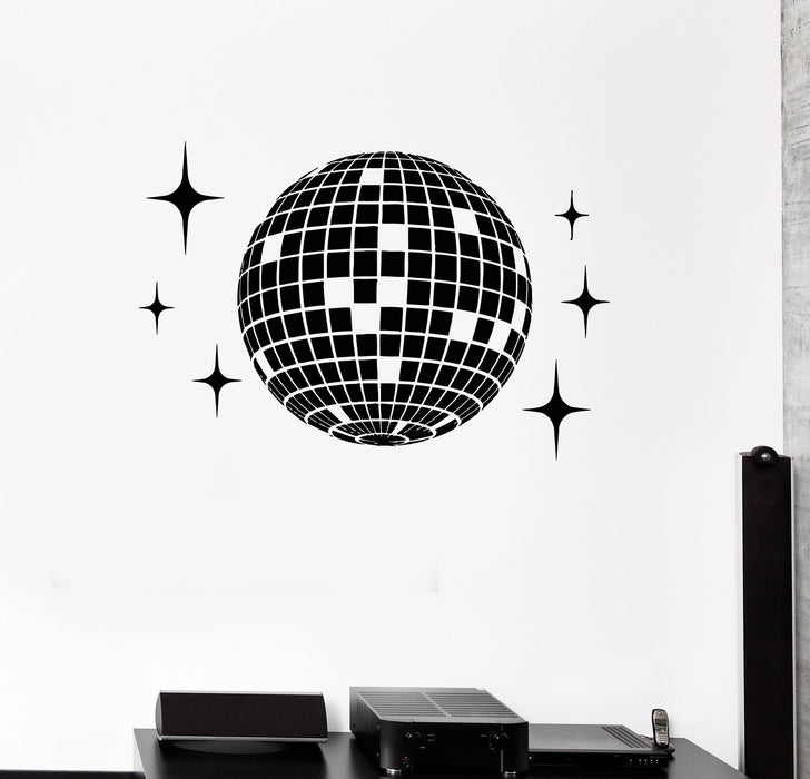 Vinyl Wall Decal Disco Ball Dance Floor Studio Nightclub Party Stickers Mural Unique Gift (ig4975)