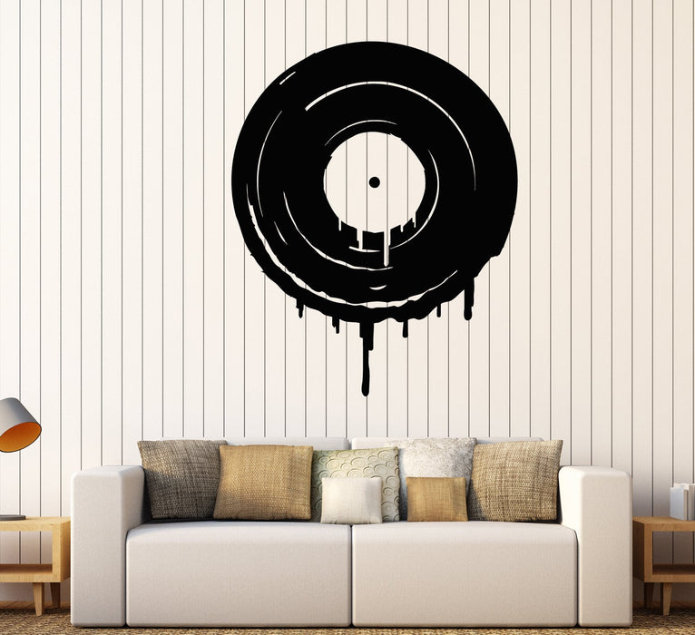 Vinyl Wall Decal Records Disk Retro Style Music Lover Stickers Unique Gift (1679ig)