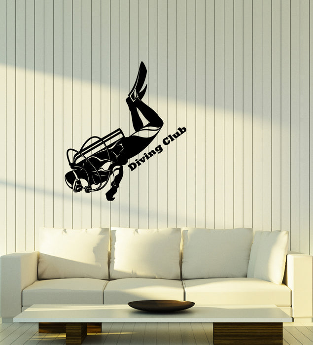 Vinyl Wall Decal Diving Suit Club Diver Logo Stickers (3659ig)