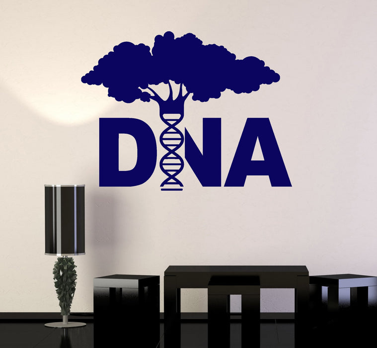 Vinyl Wall Decal DNA Tree Genetics Biology Molecule Science Stickers Unique Gift (ig4646)