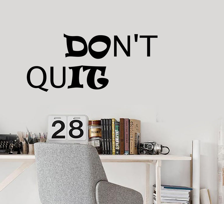 Vinyl Wall Decal Stickers Motivation Quote Words Inspiring Don't Quit Do It Letters 2080ig (22.5 in x 10 in)