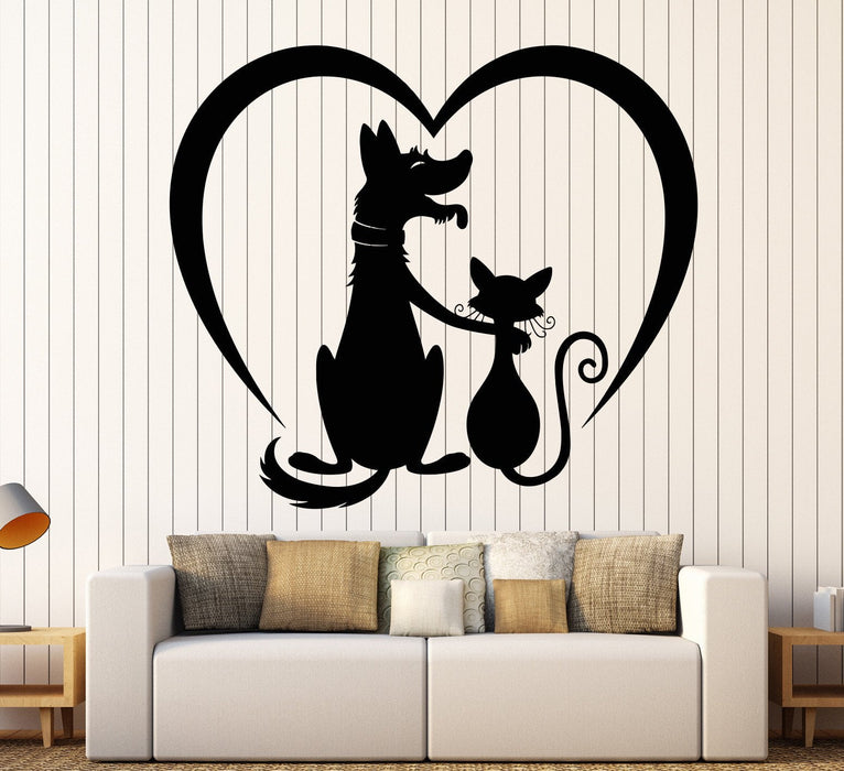 Vinyl Wall Decal Pets Grooming Salon Animals Dog Cat Friends Stickers Unique Gift (1352ig)